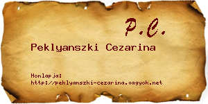 Peklyanszki Cezarina névjegykártya